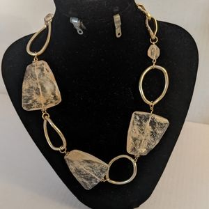 3 /$15 women's gold necklace . Back clasp with drop chain